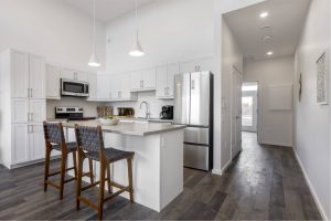 Wellings of Brooks One-Bedroom Stargazer Kitchen